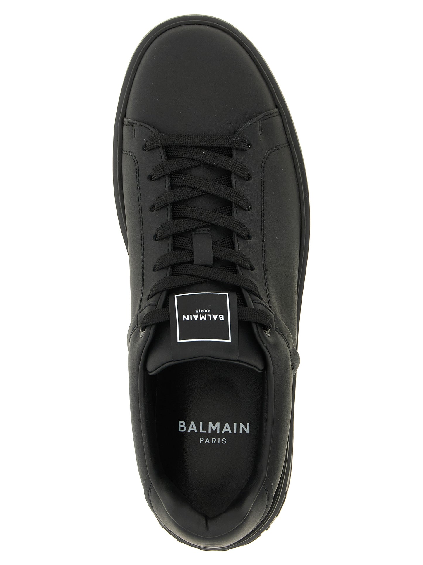 Balmain Black Calfskin Low Top Sneakers