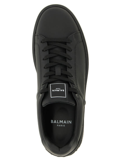 Balmain Black Calfskin Low Top Sneakers