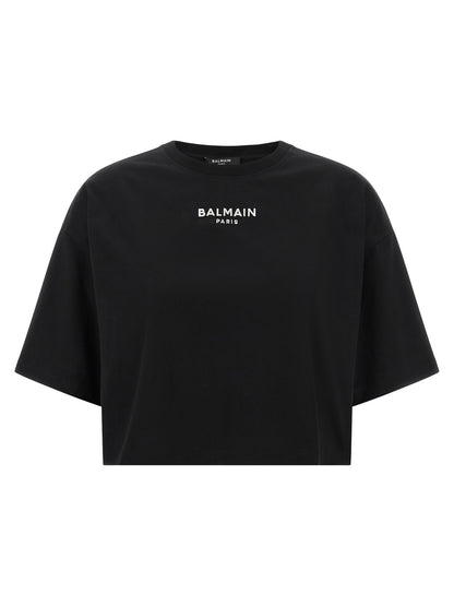 Balmain Black Cotton T-Shirt