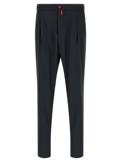 Kiton Blue Wool Pants
