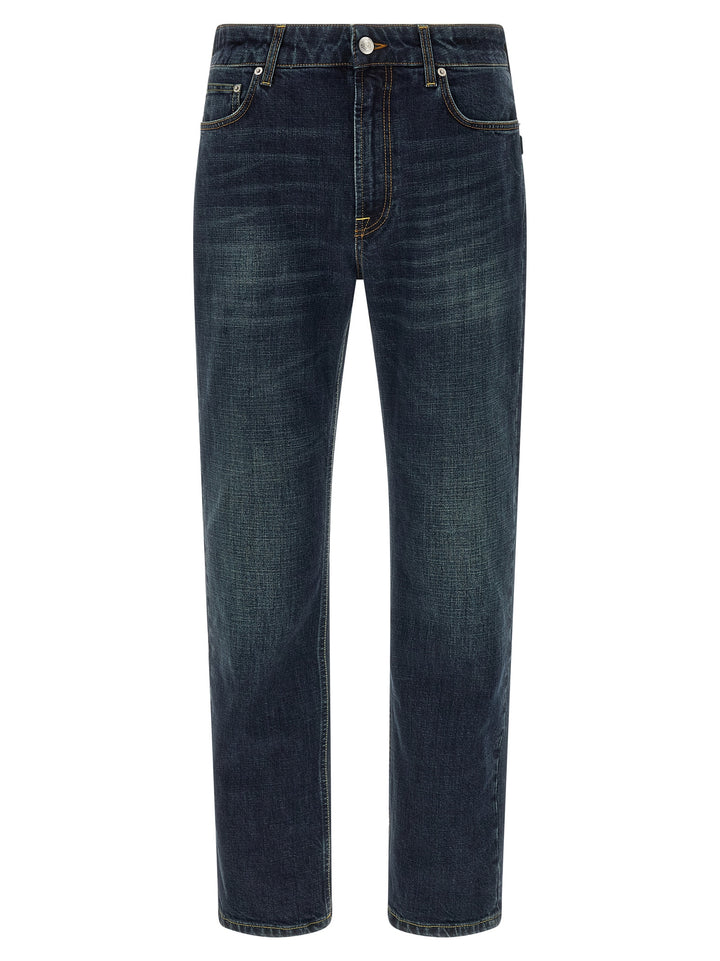 Department 5 Blue Cotton Straight-Leg Jeans