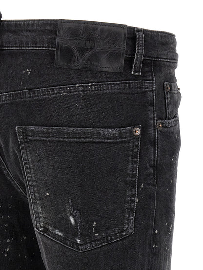 Dsquared² Black Cotton Slim Fit Jeans
