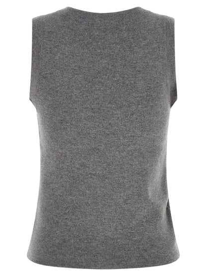 Giuseppe Di Morabito Gray Virgin Wool Sleeveles Sweater