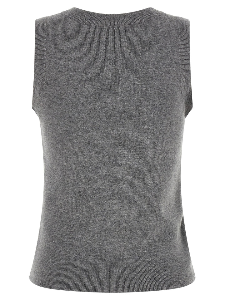 Giuseppe Di Morabito Gray Virgin Wool Sleeveles Sweater