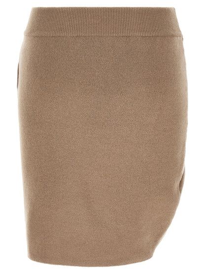 Giuseppe Di Morabito Beige Virgin Wool Long Skirt