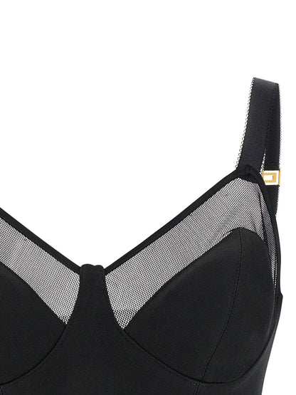 Elisabetta Franchi Black Virgin Wool Tank Tops
