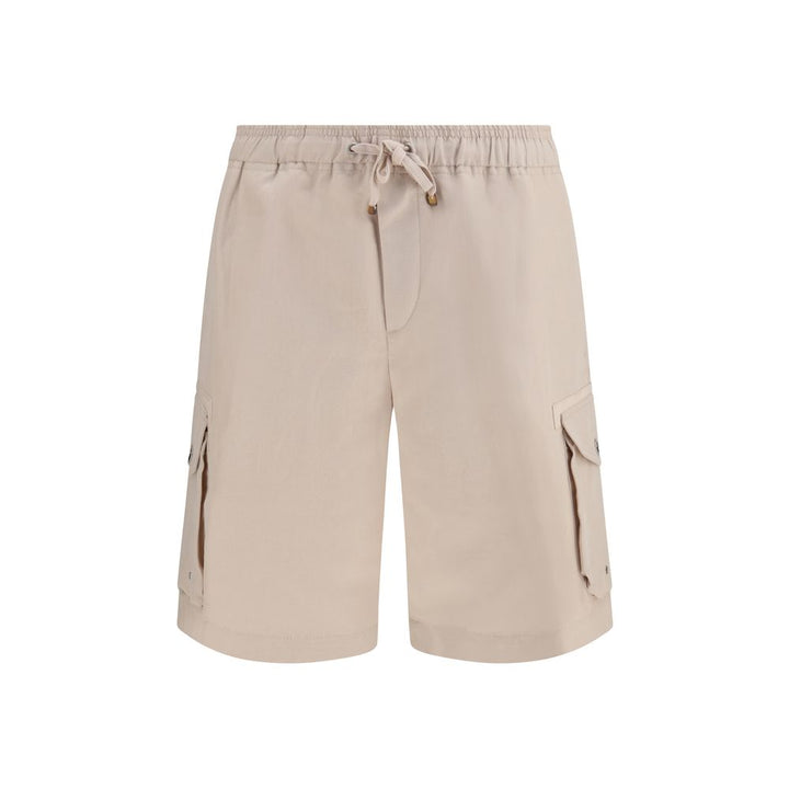 Brunello Cucinelli Beige Linen Bermuda Shorts