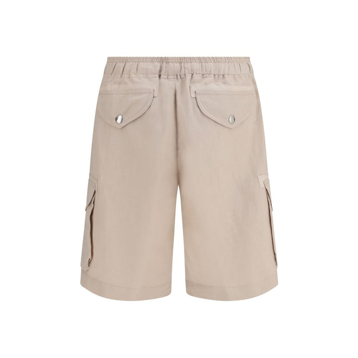 Brunello Cucinelli Beige Linen Bermuda Shorts