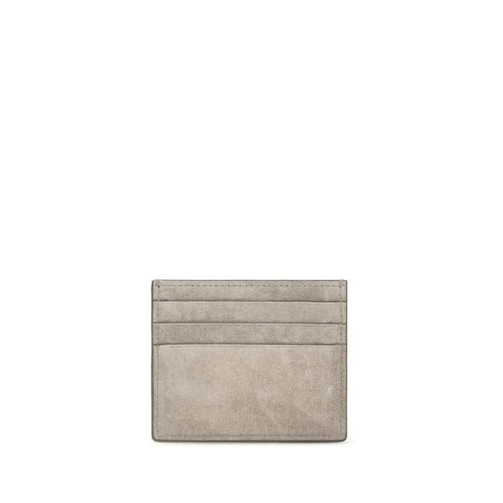 Brunello Cucinelli Gray Calf Leather Bos Taurus Wallet