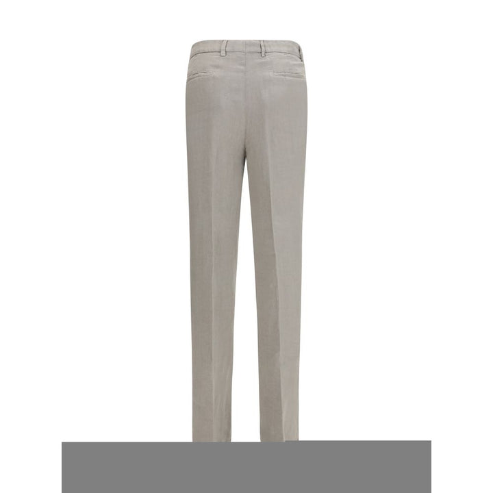 Brunello Cucinelli Gray Linen Casual Pants