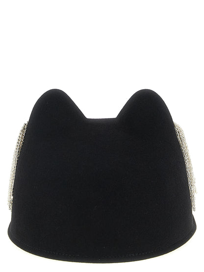 Maison Michel Black Wool Hat