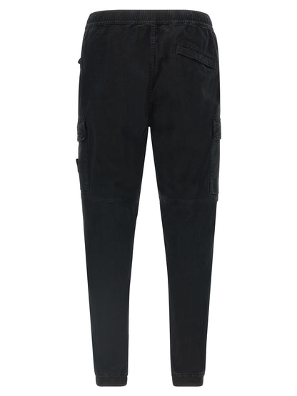 Stone Island Black Cotton Cargo Pants