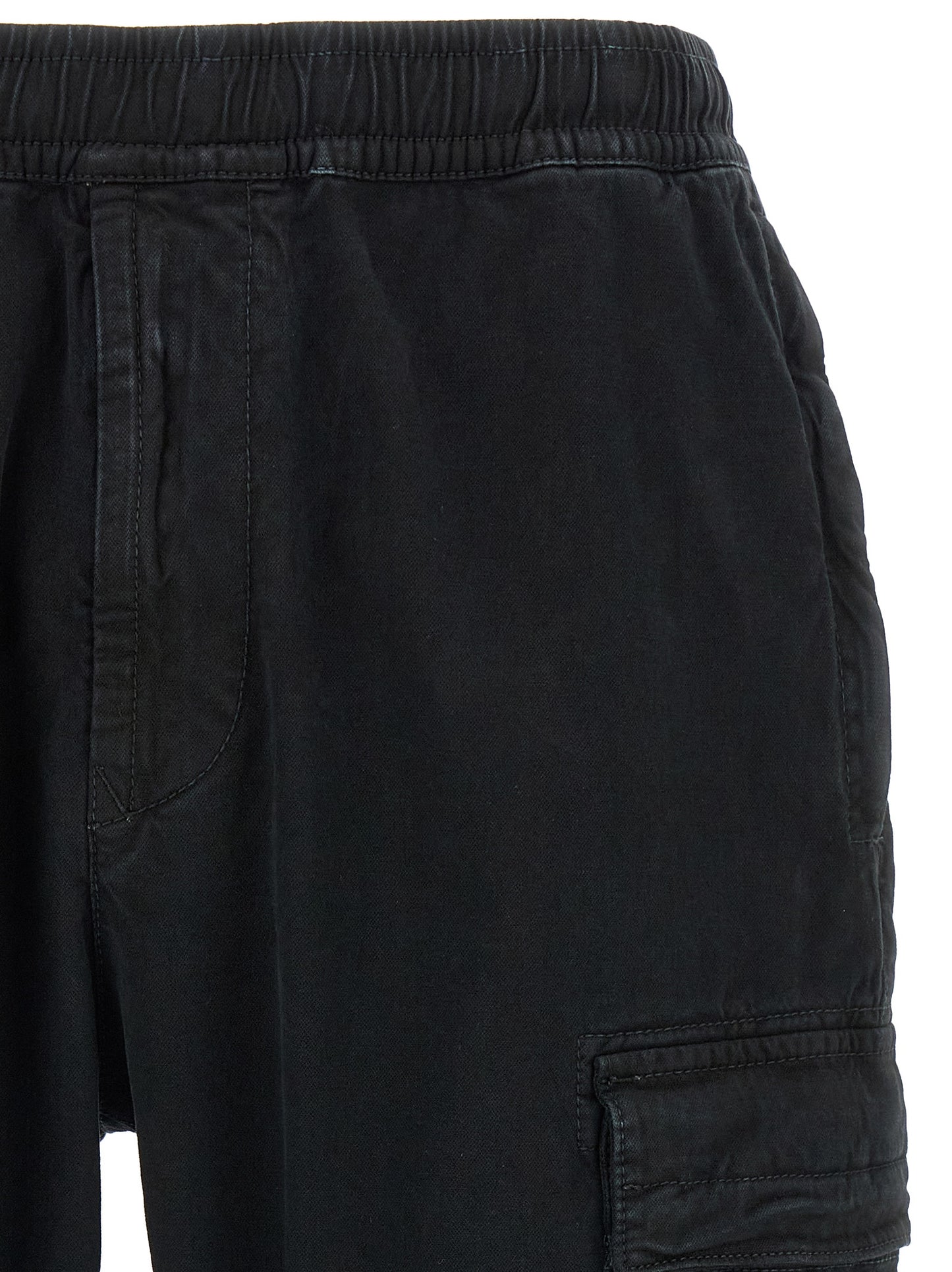Stone Island Black Cotton Cargo Pants
