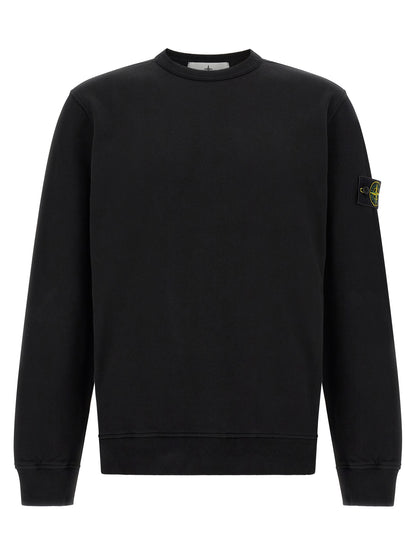 Stone Island Black Cotton Sweatshirt