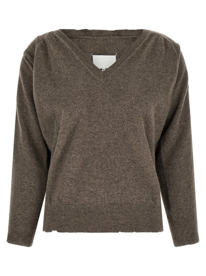 Maison Margiela Brown Virgin Wool Cardigan