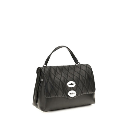 Zanellato Black Calf Leather Bos Taurus Shoulder Bag