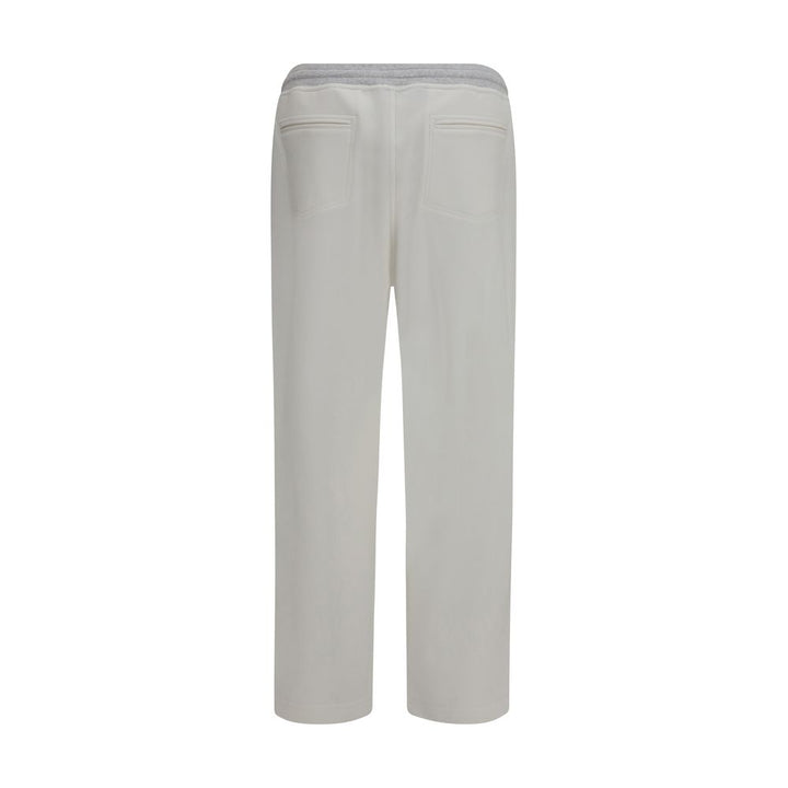 Brunello Cucinelli White Cotton Casual Pants