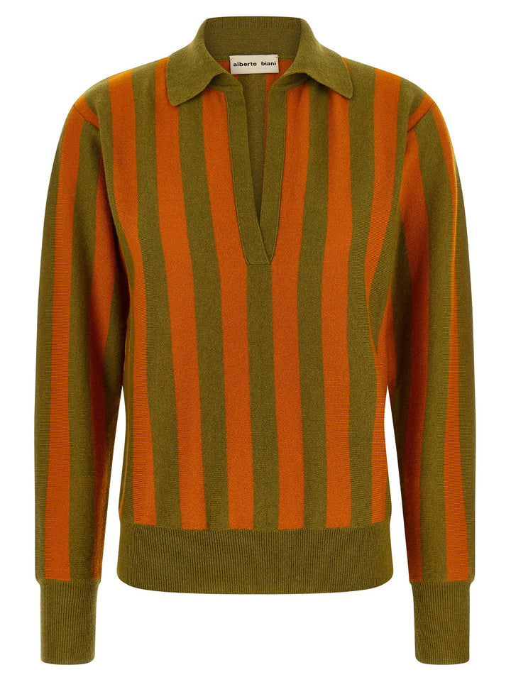 Alberto Biani Multicolor Cashmere Polo Shirt