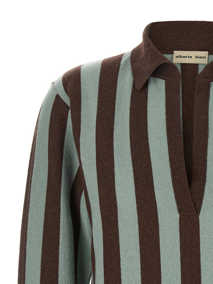 Alberto Biani Multicolor Cashmere Polo Shirt