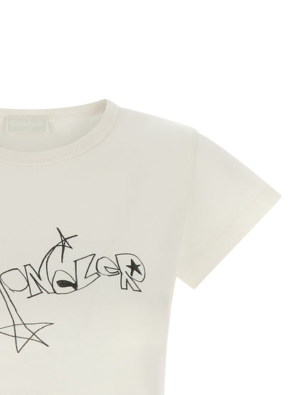 Moncler White Cotton T-Shirt