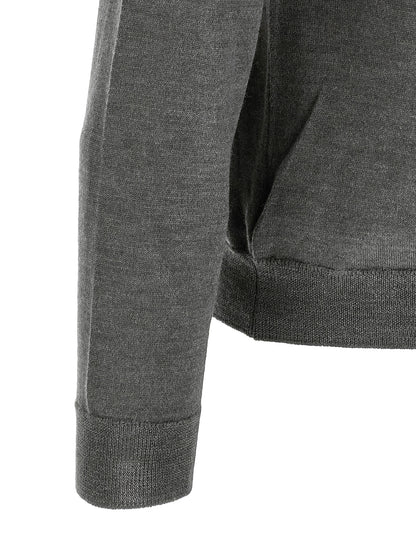 ZANONE Gray Virgin Wool Cardigan
