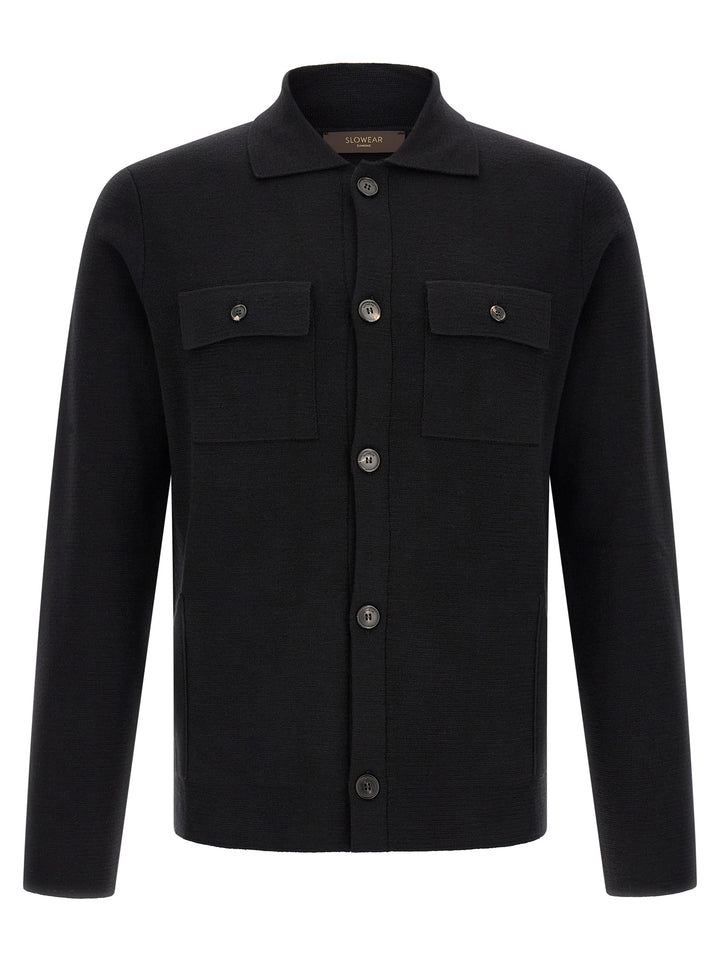 ZANONE Black Virgin Wool Cardigan