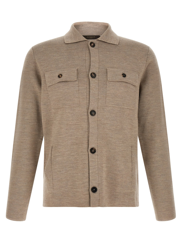 ZANONE Beige Virgin Wool Cardigan