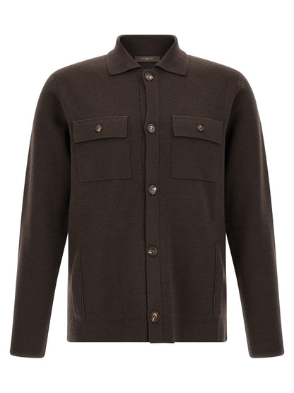 ZANONE Brown Virgin Wool Cardigan