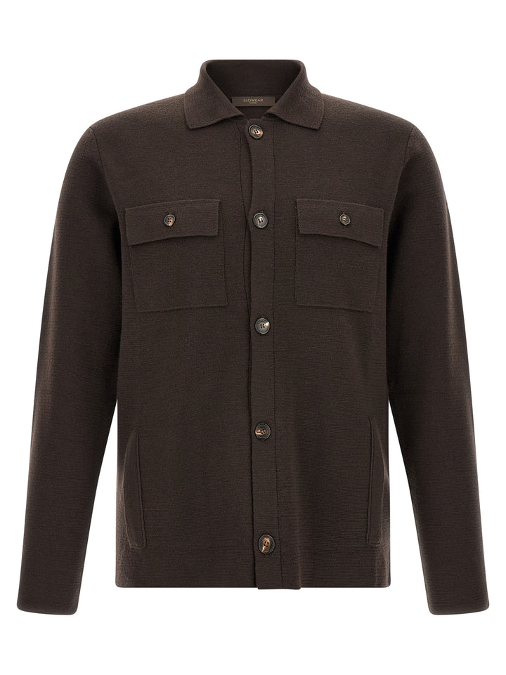 ZANONE Brown Virgin Wool Cardigan