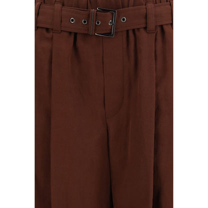 Brunello Cucinelli Brown Cotton Casual Pants