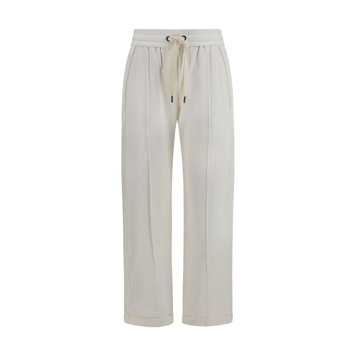 Brunello Cucinelli White Cotton Athletic Pants