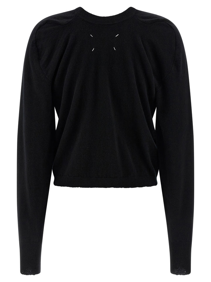 Maison Margiela Black Virgin Wool Cardigan