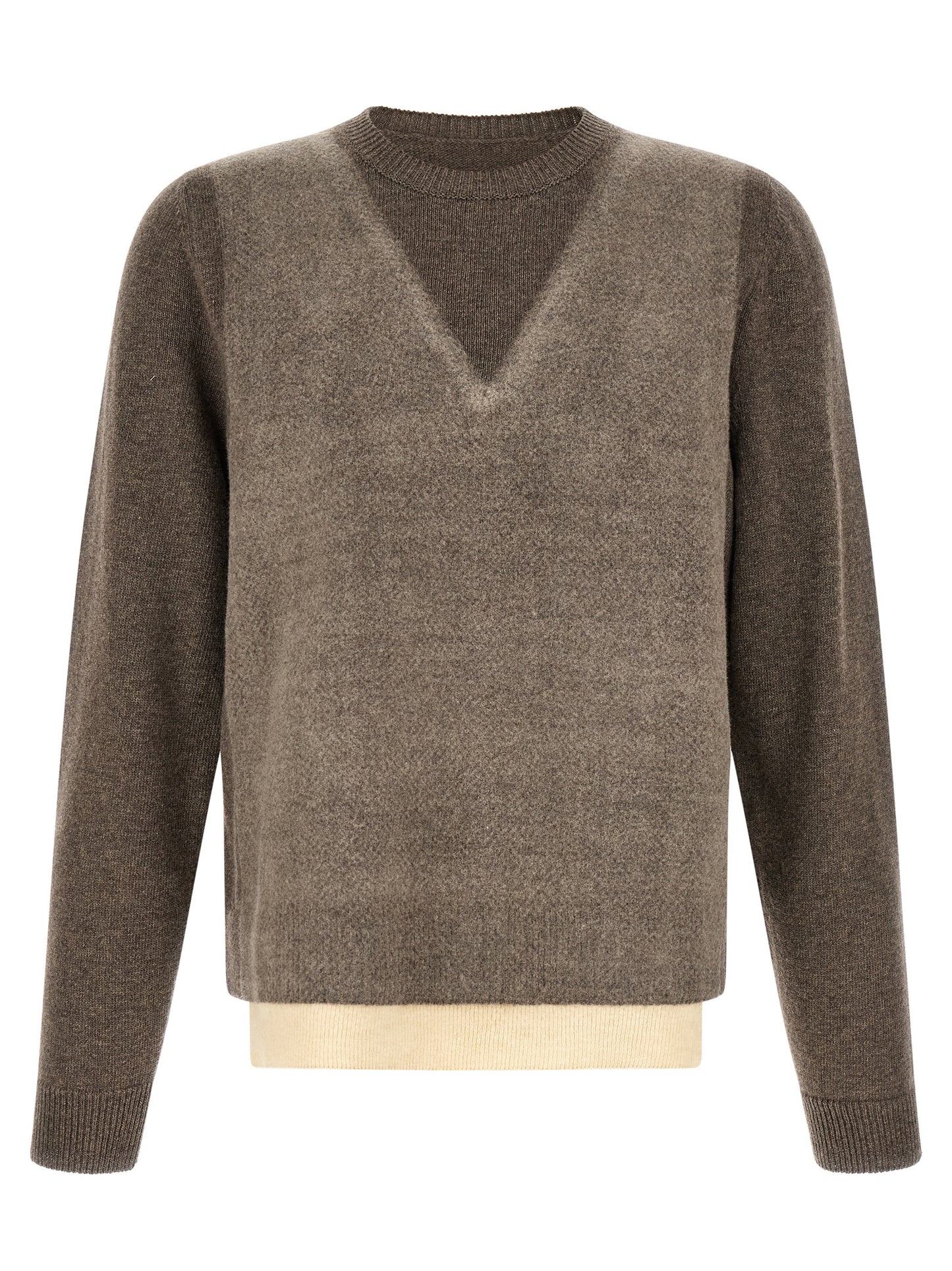 Maison Margiela Brown Virgin Wool Cardigan