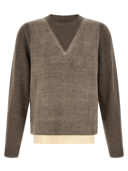 Maison Margiela Brown Virgin Wool Cardigan