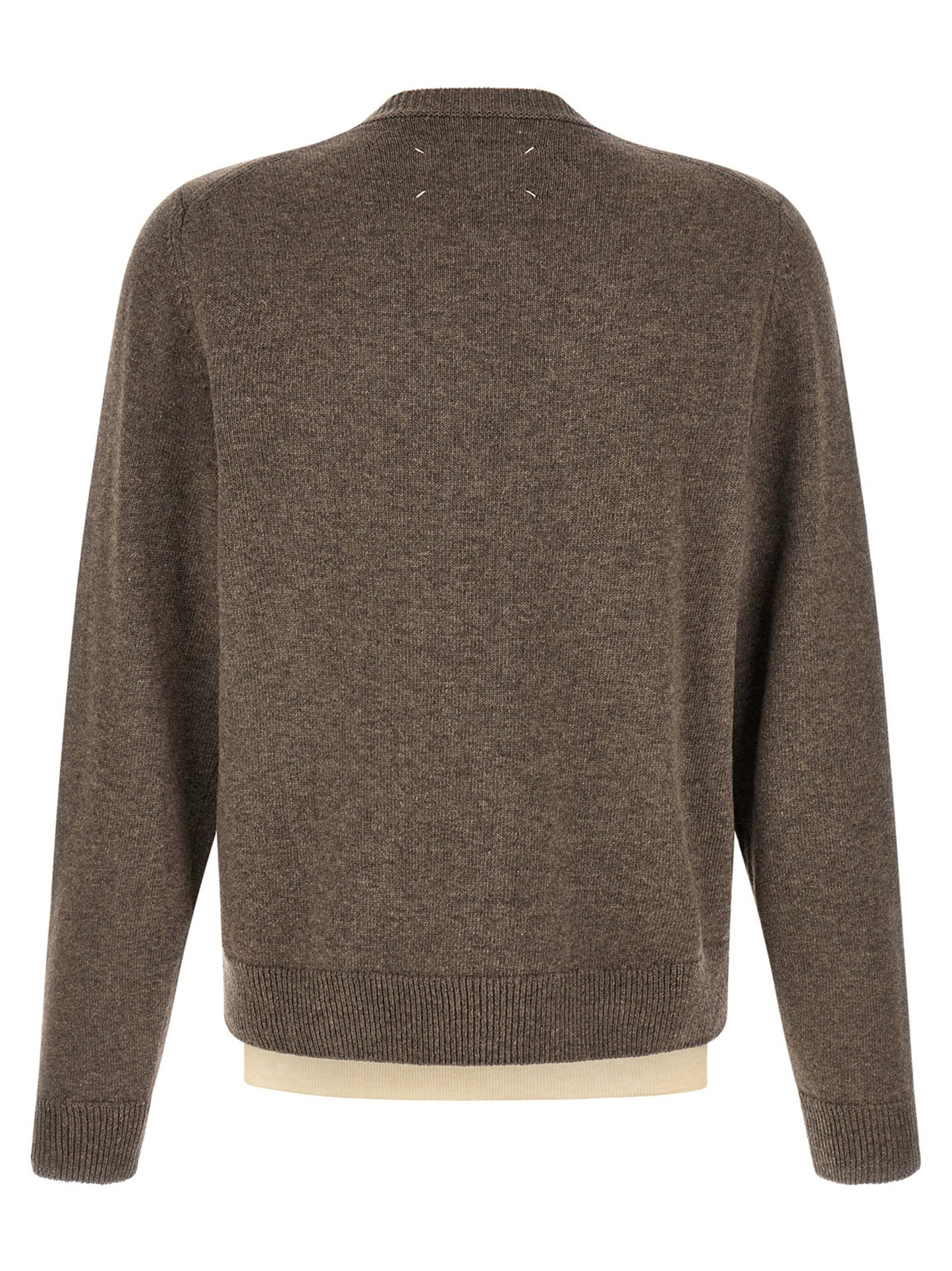 Maison Margiela Brown Virgin Wool Cardigan