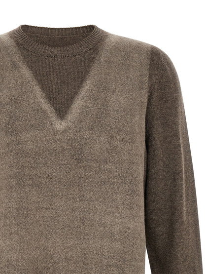 Maison Margiela Brown Virgin Wool Cardigan