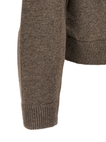 Maison Margiela Brown Virgin Wool Cardigan