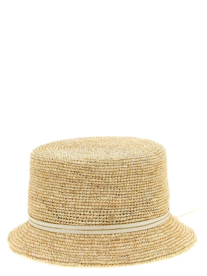 Maison Michel Beige Fabric Sunhat