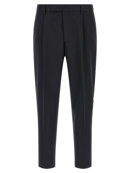 ZEGNA Blue Cotton Dress Pants