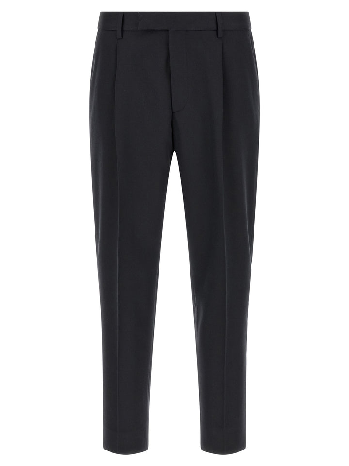 ZEGNA Blue Cotton Dress Pants