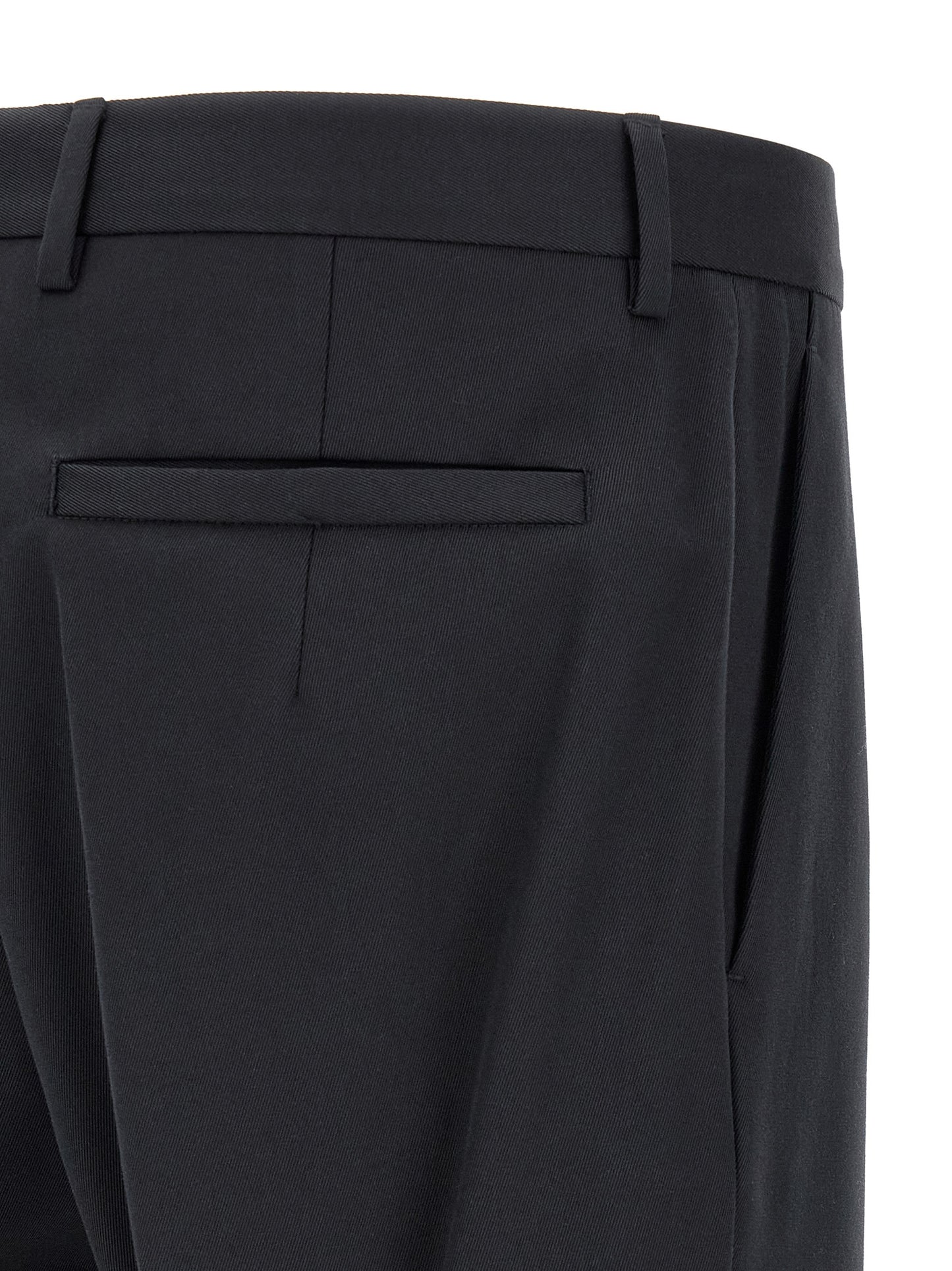 ZEGNA Blue Cotton Dress Pants