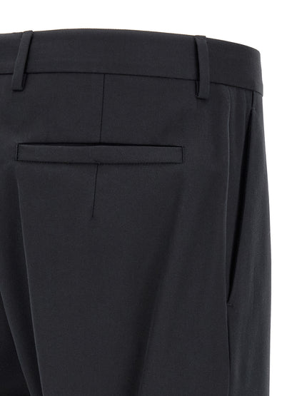 ZEGNA Blue Cotton Dress Pants