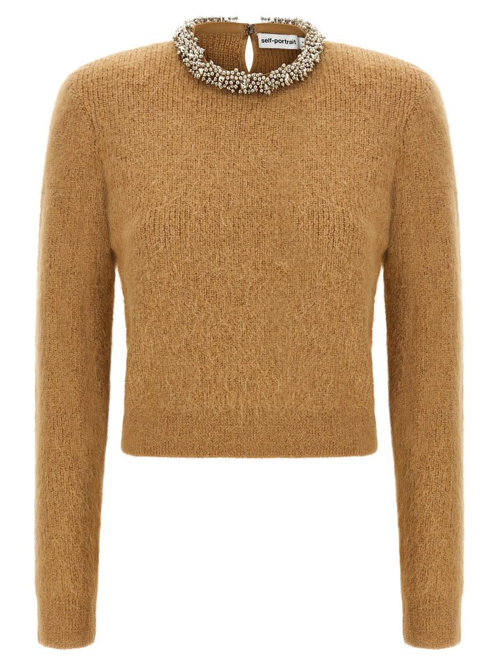 Self-Portrait Brown Polyester Cardigan