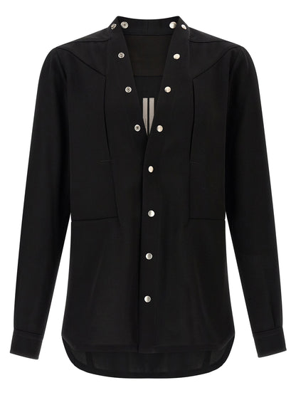 Rick Owens Black Cotton Blouse