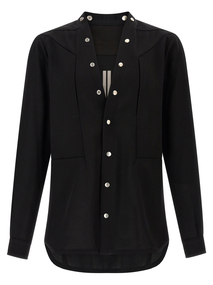 Rick Owens Black Cotton Blouse
