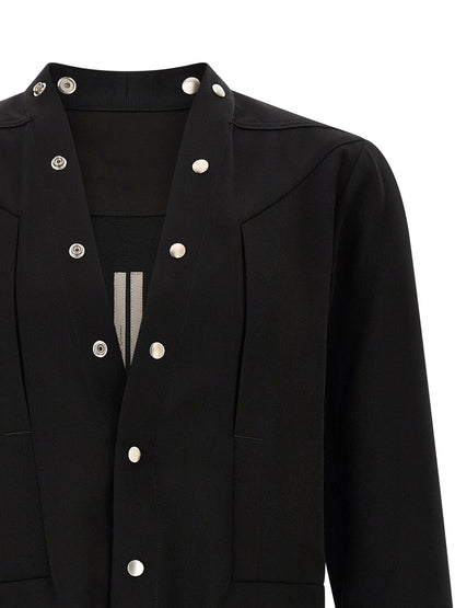 Rick Owens Black Cotton Blouse