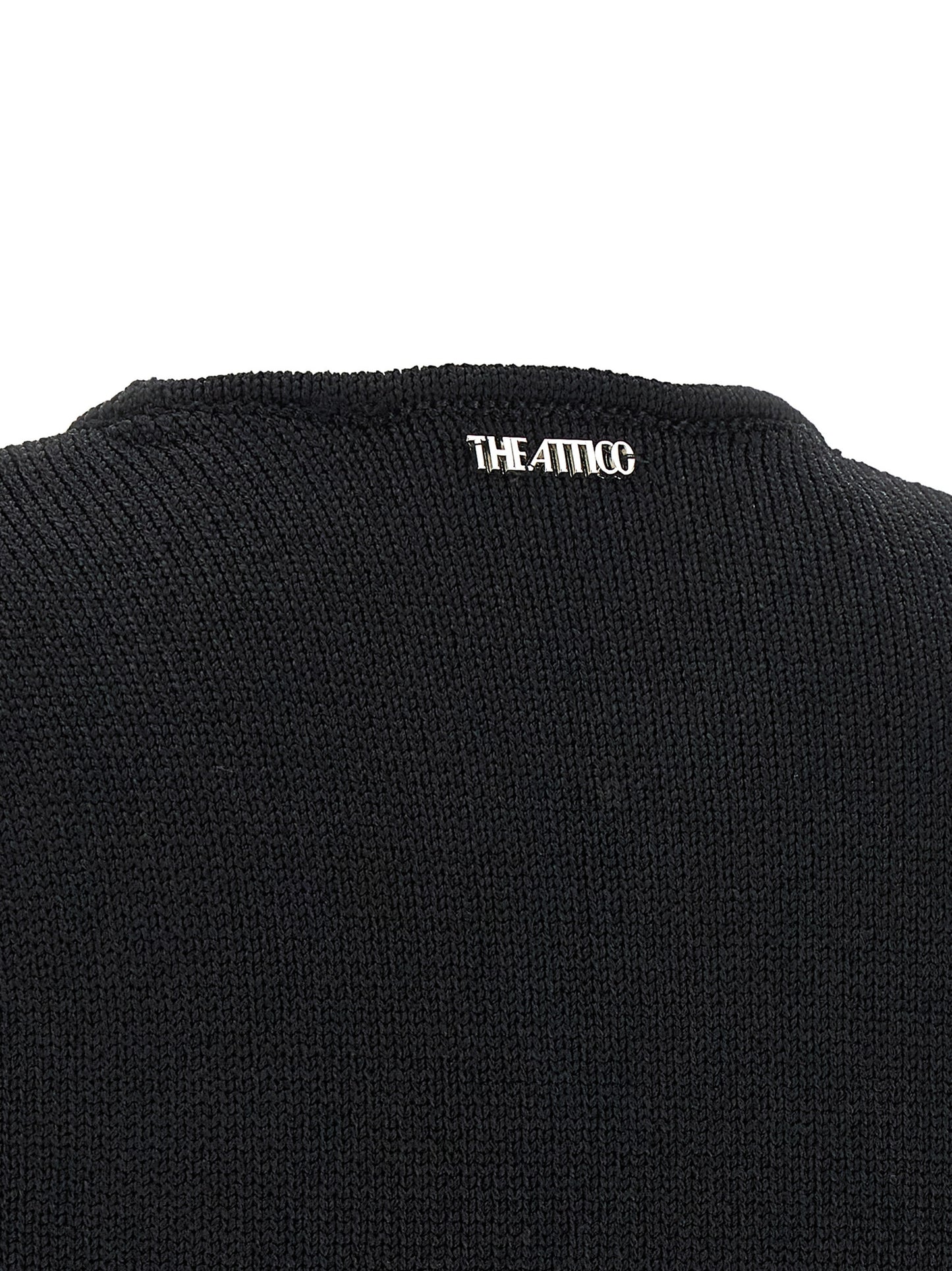 The Attico Black Viscose Short Dress