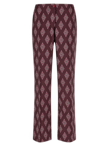 F.R.S. - FOR RESTLESS SLEEPERS Multicolor Silk Casual Pants
