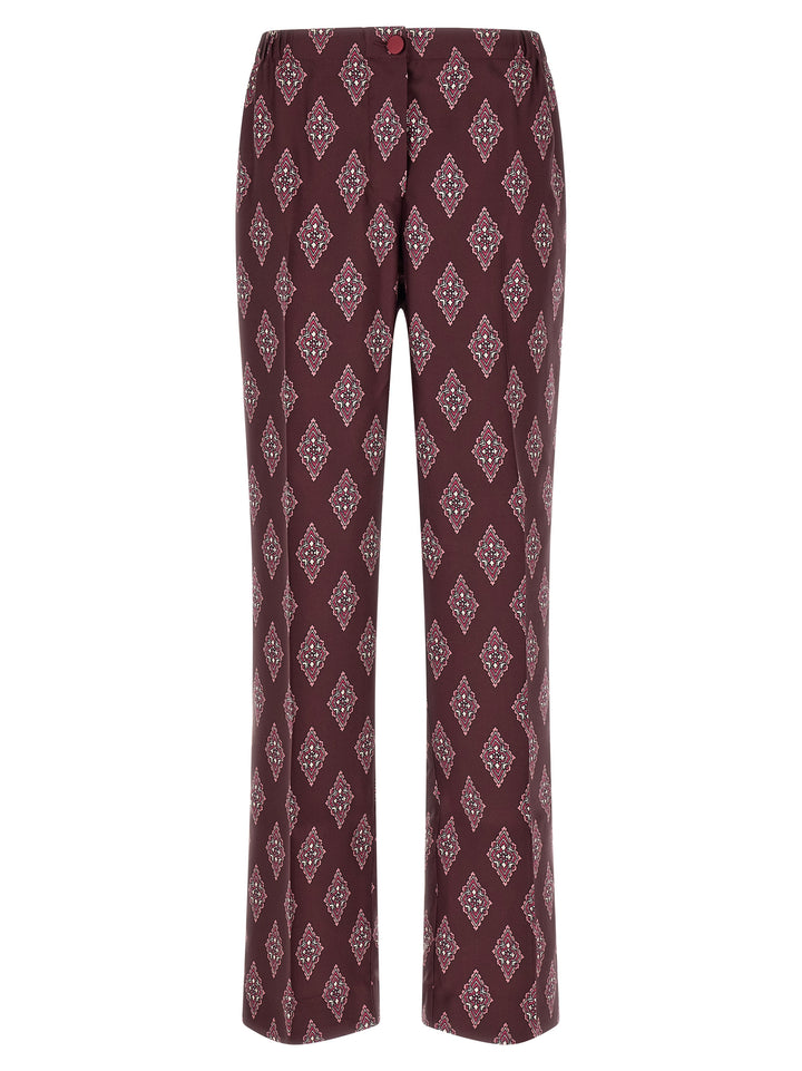F.R.S. - FOR RESTLESS SLEEPERS Multicolor Silk Casual Pants