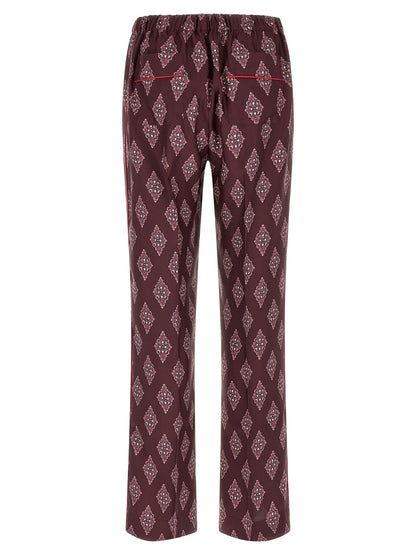 F.R.S. - FOR RESTLESS SLEEPERS Multicolor Silk Casual Pants